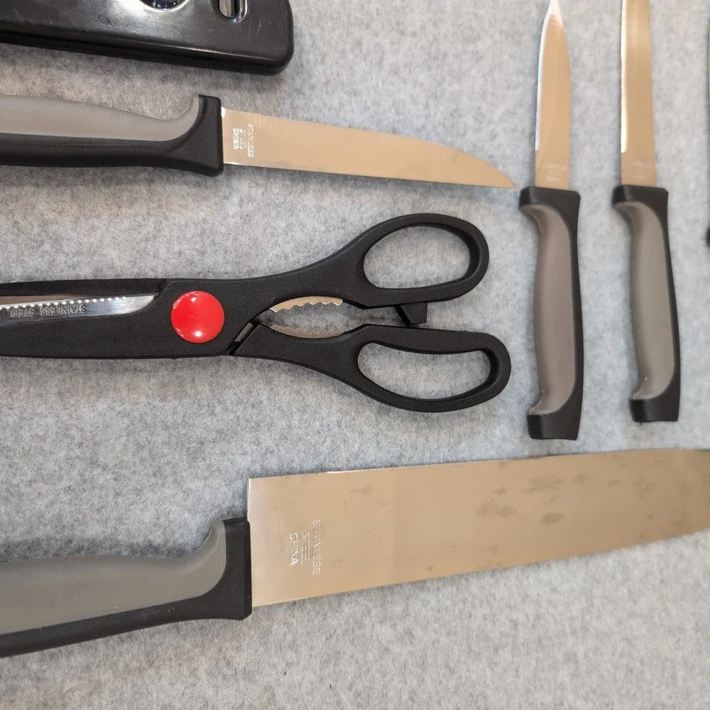 Chef's Own Knife Set 11 Piece Stainless Steel Cleaver‎ Bread Kitchen Scissors - Picture 2 of 4